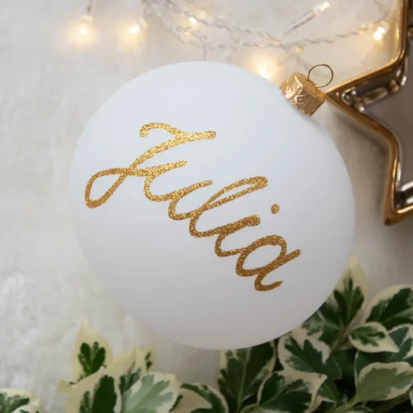 bombka szklana na choinkę z imieniem