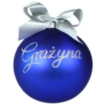 bombka z imieniem Grażyna granatowa