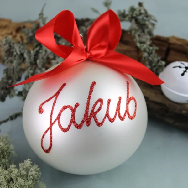 bombka z imieniem perłowa