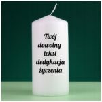 świeca z dedykacją na prezent na święta
