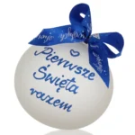 bombka z imieniem szronione szkło